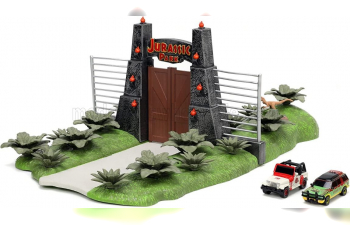 ACCESSORIES Diorama - Set Jurassic Park With Ford Explorer Jurassic Park (1995) - Jeep Wrangler Rubicon Open (1999), Various