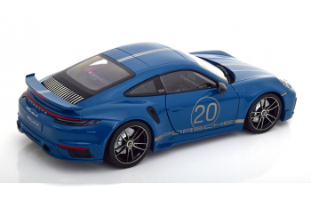 PORSCHE 911 (992) Turbo S Sport Design (2021), blue silver