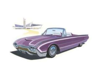 Сборная модель Ford Thunderbird convertible (plastic modelkit). 1962