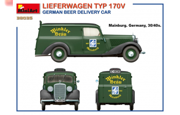 Сборная модель Немецкая Грузовая Машина Тип 170V для Доставки Пива