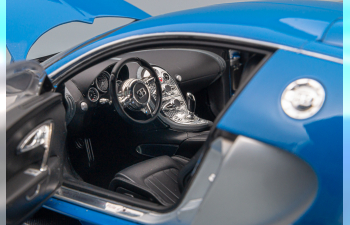 BUGATTI Veyron edition Centenaire 2009, chrome / blue