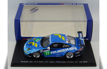 PORSCHE 911 997 Gt3rsr Felbermayr №77 24h Le Mans (2011) R.lieb - W.Henzler - R.Lietz, 2 Tone Blue