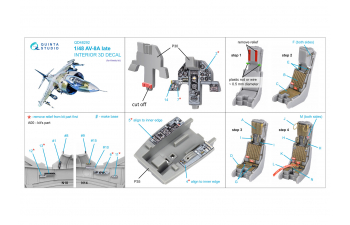 3D Декаль интерьера кабины AV-8A Late (Kinetic)