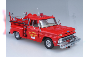 CHEVROLET C-20 FIRE TRUCK Pick-up Fire Engine Deparment Upper Lancaster (1965), red