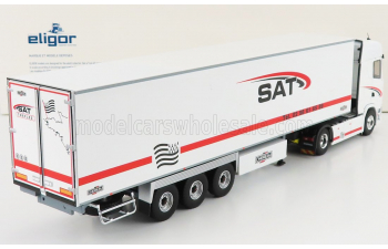 SCANIA S500 Truck Semi-frigo Sat Transport (2016), White Red