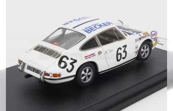 PORSCHE 911t Coupe Team Marcel Martin №63 24h Le Mans (1969) Rene Mazzia - Pierre Mauroy, White Black