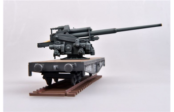 WWII Germany 128mm Flak 40 Anti-Aircraft Railway Car