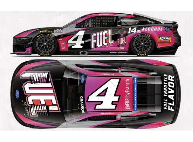 FORD Mustang #4 Noah Gragson *Fuel By Franzia*, black/purple 2026