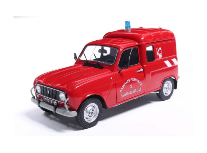 RENAULT R4L F4 VAN SAPEURS POMPIERS (1976), red