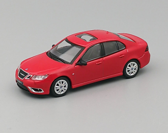 SAAB 9-3 Aero Sedan (2008), red