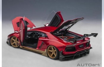 Lamborghini Aventador LB Performance (hyper red / gold accents)