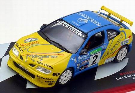 RENAULT Maxi Megane #2 Rally Caja Cantabria Luis Climent - Jose Antonio Munoz (1998), yellow