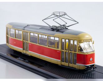 Трамвай Tatra-T1, желтый / красный