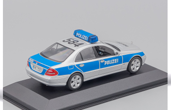 MERCEDES-BENZ E-Class Hamburg Police W211 (2002), silver / blue