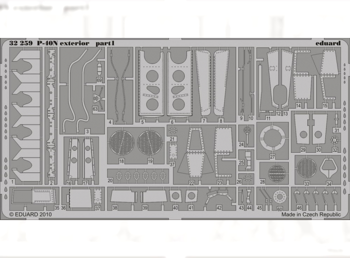 Фототравление для P-40N exterior