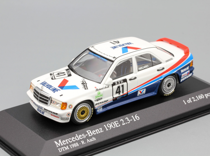 MERCEDES-BENZ 190E 2.3-16 "Valvoline" Team BMK Motorsport - DTM 1988 Roland Asch, L.e. 2160 pcs, white