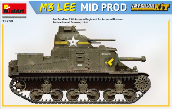 Сборная модель Американский танк M3 LEE с интерьером