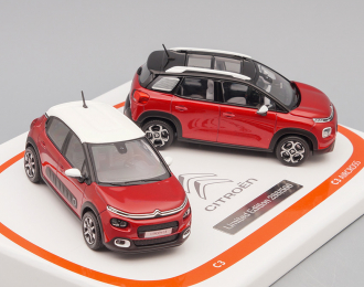 Набор из 2 моделей CITROEN C3 & C3 Aircross (кроссовер) (2017), red