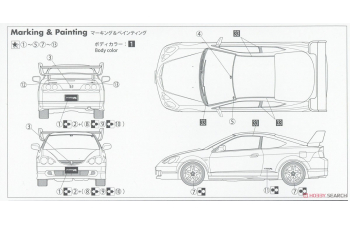 Сборная модель HONDA Integra Type R DC5