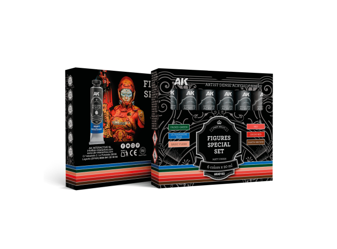 Набор акриловых красок ARTISTIC DENSE - Фигуры / FIGURES SPECIAL SET – ARTISTIC DENSE ACRYLIC COLOR