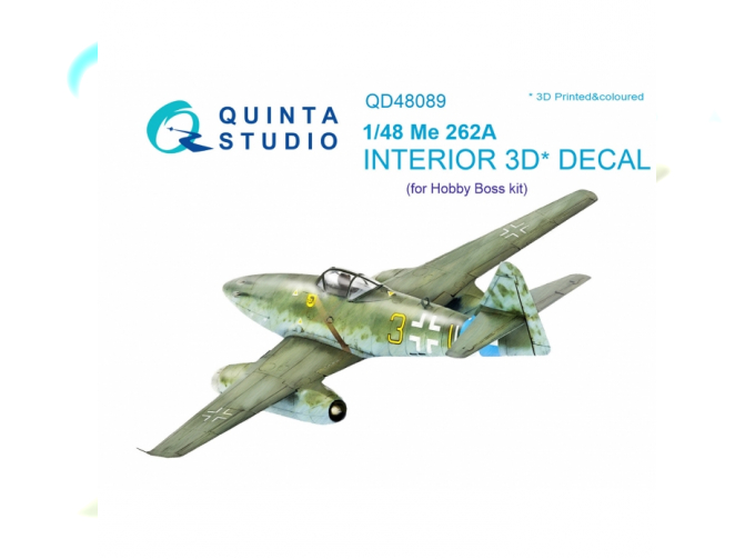 3D Декаль интерьера кабины Me-262A (HobbyBoss)