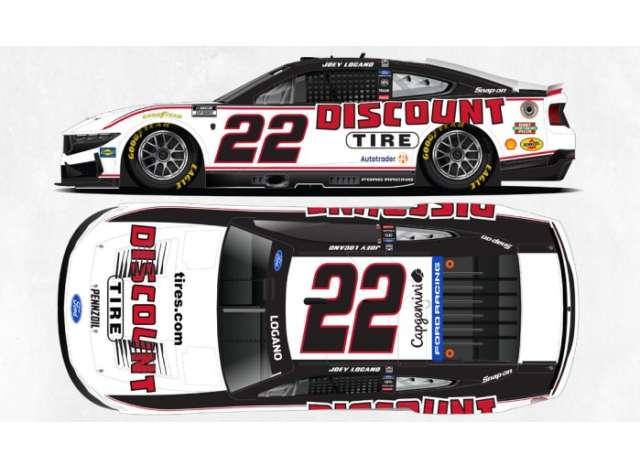 Ford Mustang #22 Joey Logano *Discount Tire*, white/black/red 2026