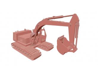 Сборная модель Экскаватор МТП-71А (моноблочная стрела), комплект для самостоятельной сборки