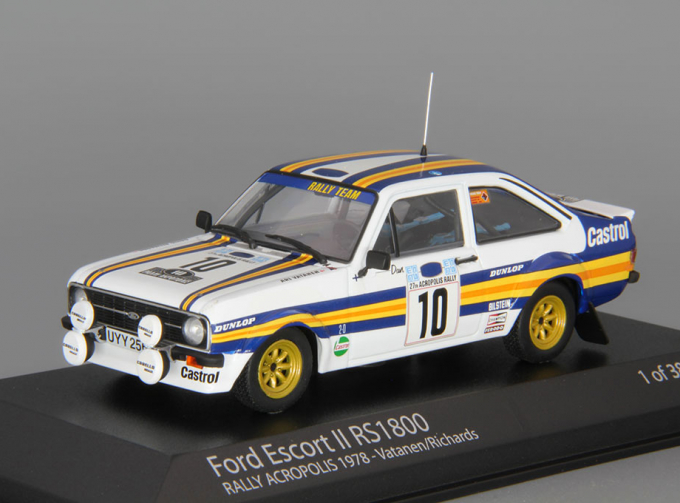 FORD Escort II Rs1800 Vatanen - Richards Winner Acropolis Rally (1980). white