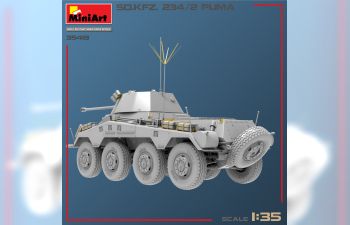 Сборная модель Sd.kfz. 234/2 Puma Tank Military 1945