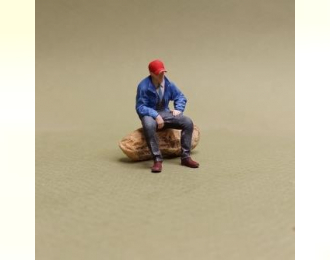 Фигура 0886 Агент сидящий, окрашенная (цвет в ассортименте)