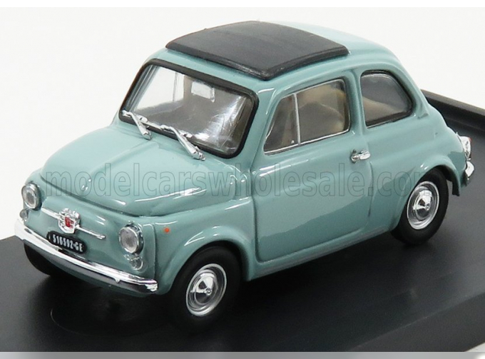 FIAT 500f Tetto Chiuso - Closed 1965, Grigio Garda - Light Blue