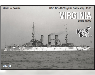 Сборная модель USS BB-13 Virginia Battleship, 1906