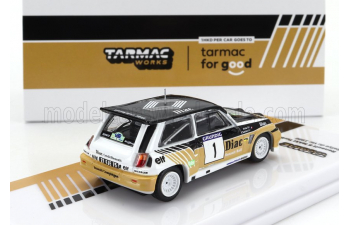 RENAULT R5 Maxi Turbo Team Diac №1 Winner Rally Du Var (1986) Francois Chatriot - Michel Perin, Black Beige White