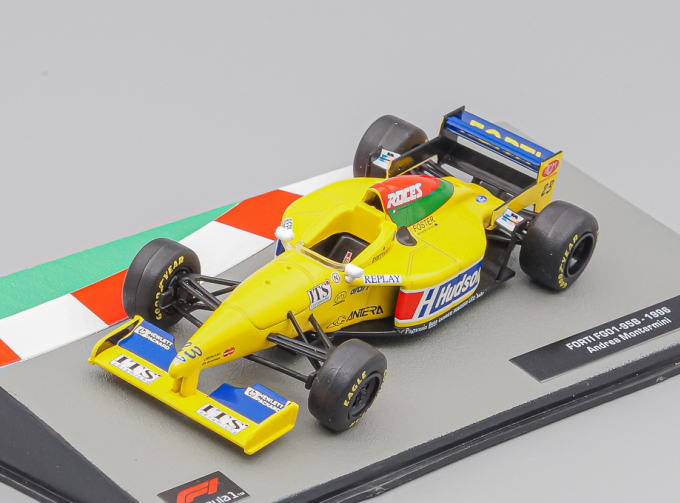 FORTI F1 Fg01 95b N 23 Season (1996) Andrea Montermini, yellow