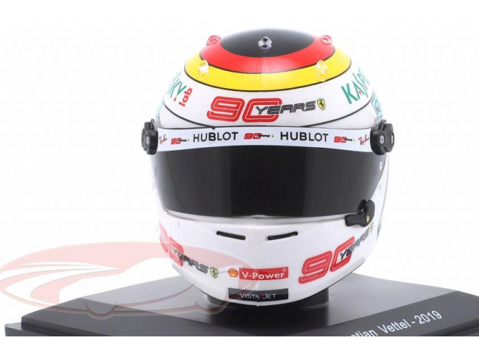 MINI HELMET Sebastian Vettel FERRARI SF90 2nd Deutschland GP Formula 1 (2019)