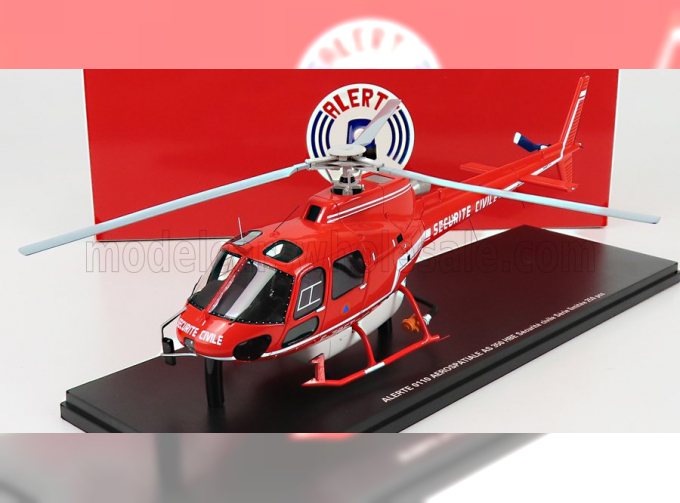 AEROSPATIALE As 350 Hbe Helicopter Securite Civile (1979), Red