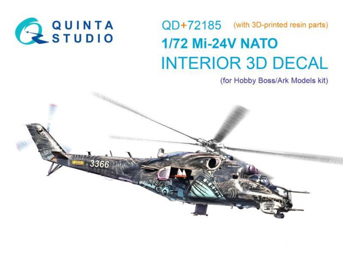 3D Декаль интерьера кабины Ми-24В NATO (Hobby Boss/ARK Models) (с 3D-печатными деталями)