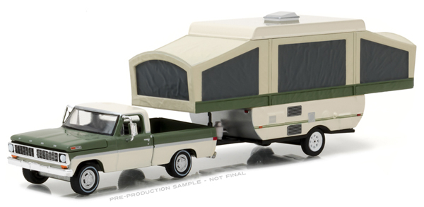 FORD F-100 пикап с прицепом-палаткой Pop-Up Camper (1970)