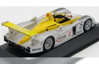 AUDI R8 Team Infineon №2 Winner 12h Sebring (2002) Capello - Herbert - Pescatori, Silver Yellow