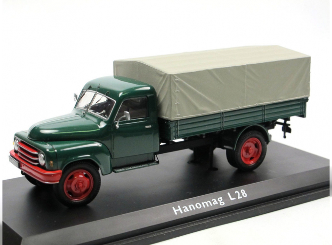 HANOMAG L28 pick up with canvas top, green grey