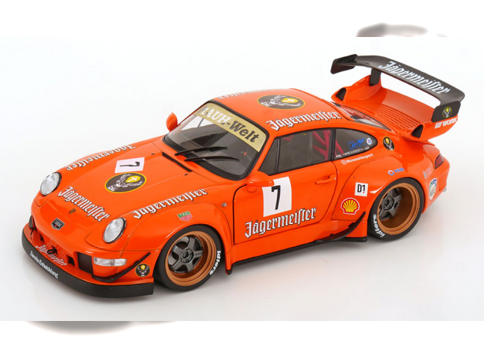 PORSCHE 911 993 Jagermeister Rwb Bodykit Coupe №7 Racing (2020), orange