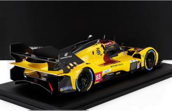 FERRARI 499p 3.0l Turbo V6 Team Af Corse №83 Winner 24h Le Mans (2025) Robert Kubica - Phil Hanson - Yifei Ye - Con Vetrina - With Showcase, Yellow Red