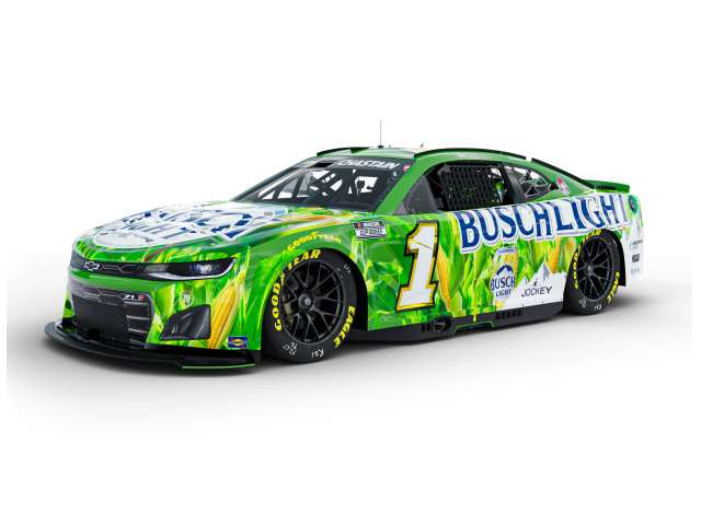 Chevrolet Camaro #1 Ross Chastain *Busch Light Farmers*, green 2024