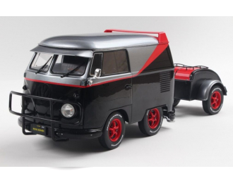 VOLKSWAGEN T1 Van Kool Combi Sport With Trailer (1950), black/silver/red