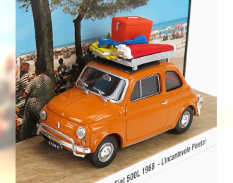 FIAT 500L (1968) - TUTTI AL MARE - LINCANTEVOLE PINETA - ANDIAMO A PINETO - EXCLUSIVE CARMODEL, GIALLO POSITANO - YELLOW