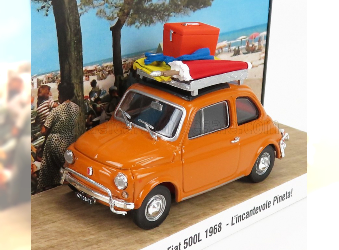 FIAT 500L (1968) - TUTTI AL MARE - LINCANTEVOLE PINETA - ANDIAMO A PINETO - EXCLUSIVE CARMODEL, GIALLO POSITANO - YELLOW