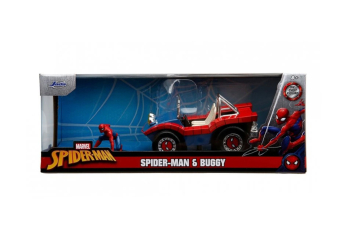 MAYERS MANX Buggy With Spiderman Figure Marvel 1964, blue / red