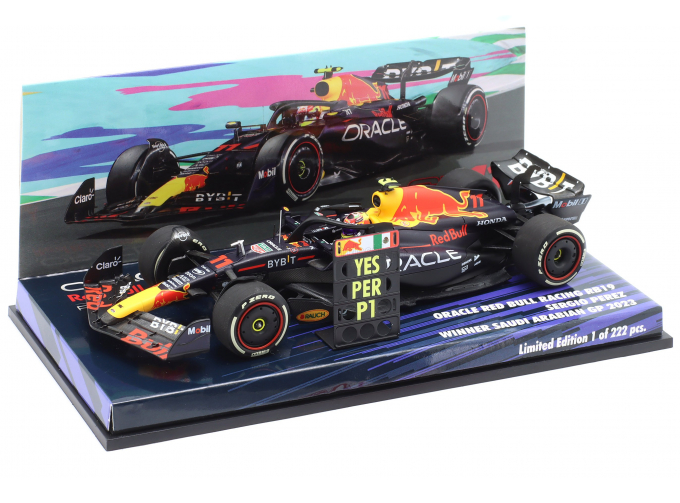 RED BULL F1 Rb19 Team Oracle Red Bull Racing №11 Winner Saudi Arabian Gp (2023) Sergio Perez, Matt Blue