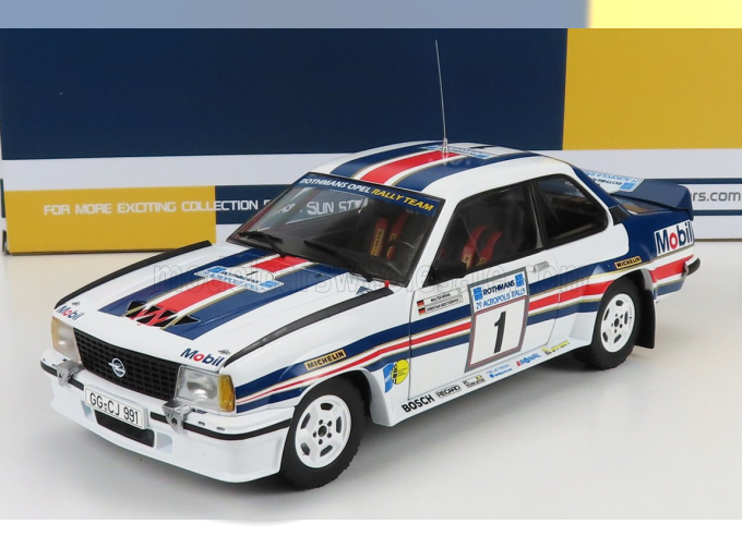 OPEL ASCONA 400 №1 2nd RALLY ACROPOLIS (1982) W.ROHRL - C.GEISTDORFER, WHITE/ BLUE/ RED