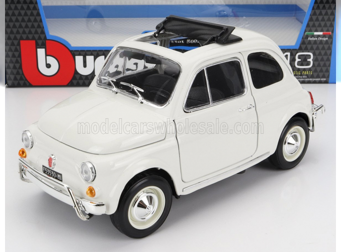 FIAT 500l Open Roof (1968), White